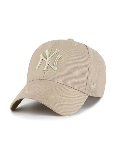 47 brand czapka z daszkiem z dodatkiem wełny MLB New York Yankees kolor zielony B-MVPSP17WBP-KHQ - zdjęcie produktu nr 1