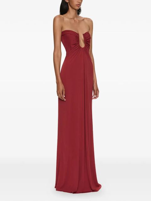 Christopher Esber Arced Palm strapless dress - Red - zdjęcie produktu nr 2
