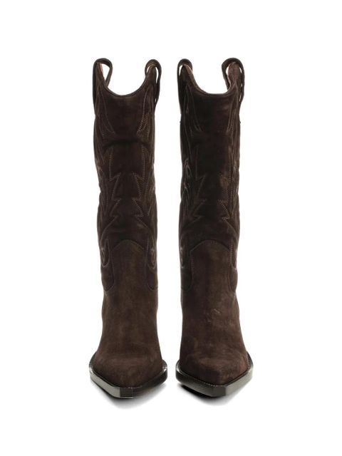 Paris Texas Dakota embroidery boots - Brown
