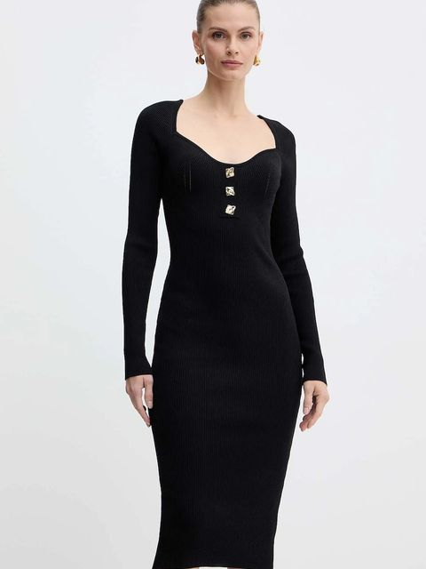 Fracomina sukienka kolor czarny midi dopasowana FS25WD5005K41601 - zdjęcie produktu nr 1