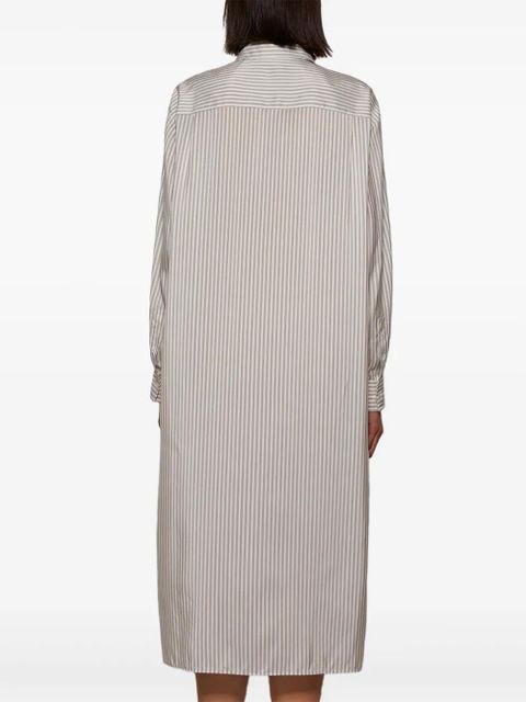 The Row striped shirt dress - Grey