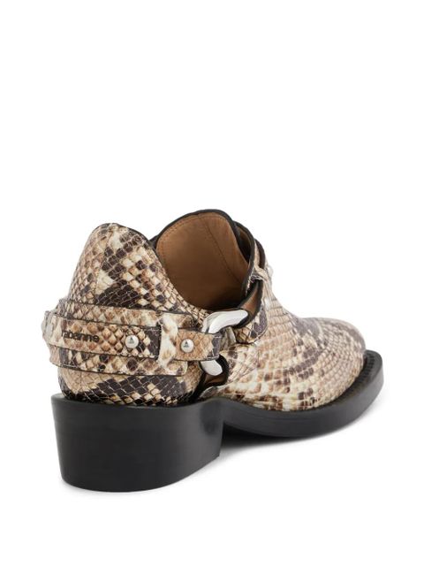 Rabanne XL Link biker ankle boots - Neutrals