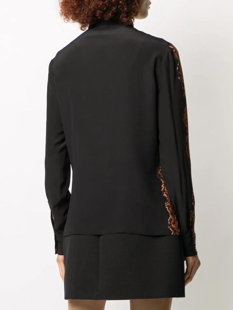 Givenchy snakeskin effect button up shirt - Black