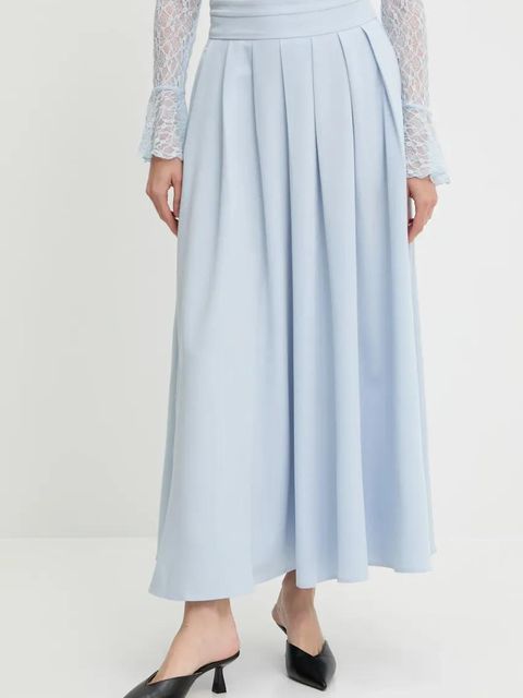 Answear.LAB spódnica kolor niebieski maxi rozkloszowana - zdjęcie produktu nr 1