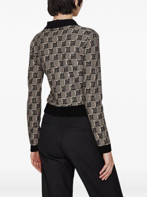 MISBHV monogram-pattern cardigan - Black