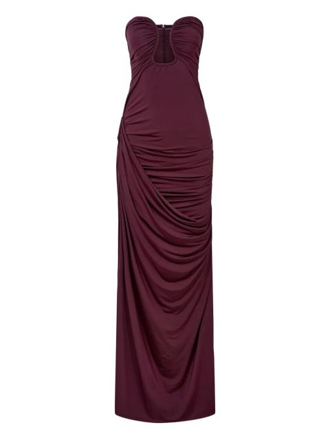 Paris Georgia draped maxi dress - Red - zdjęcie produktu nr 1