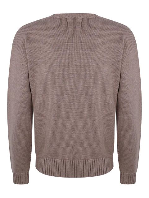 Lauren Ralph Lauren dog-embroidered crew-neck jumper - Brown