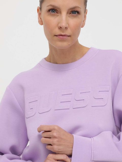 Guess bluza CINDRA damska kolor fioletowy melanżowa V3BQ15 K7UW2