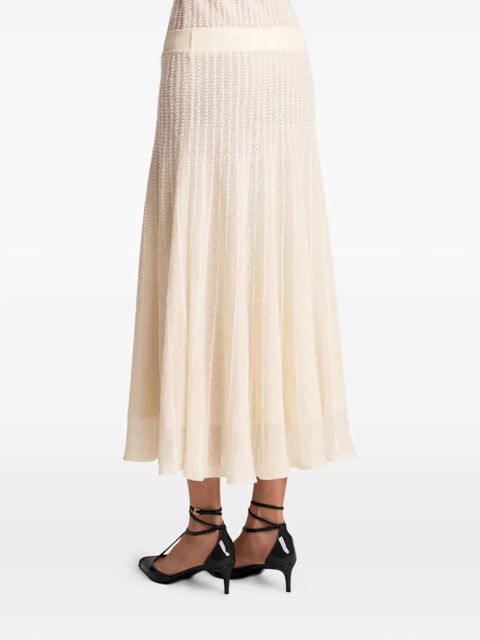 KHAITE Dawn midi skirt - Neutrals - zdjęcie produktu nr 2