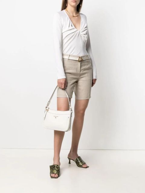 TOM FORD plunge-neck twist-detail knitted top - White - zdjęcie produktu nr 2