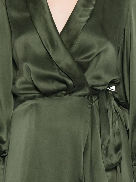 ZIMMERMANN ruffled wrap-style asymmetric dress - Green
