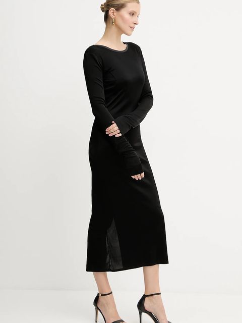 Patrizia Pepe sukienka kolor czarny midi dopasowana 8A1505 J303 - zdjęcie produktu nr 2