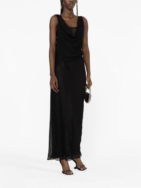 Christopher Esber draped silk dress - Black - zdjęcie produktu nr 2