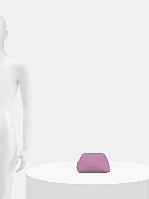 Coccinelle kosmetyczka skórzana kolor fioletowy E5.TMF.25.02.01