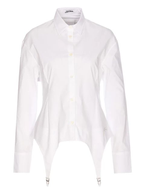 Jean Paul Gaultier Jaretekkes button-front logo-plaque shirt - White - zdjęcie produktu nr 1