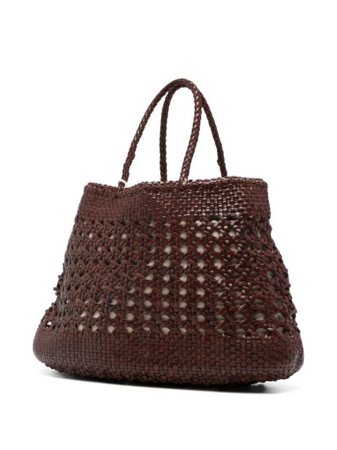 DRAGON DIFFUSION Santa Cano woven braided tote bag - Brown