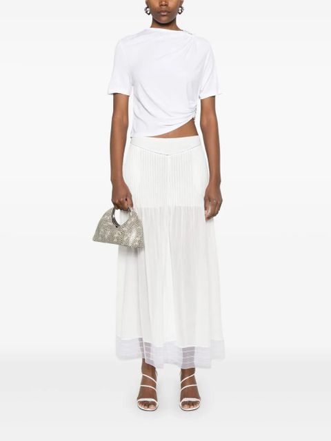 Christopher Esber quartz-embellishment crop top - White - zdjęcie produktu nr 2