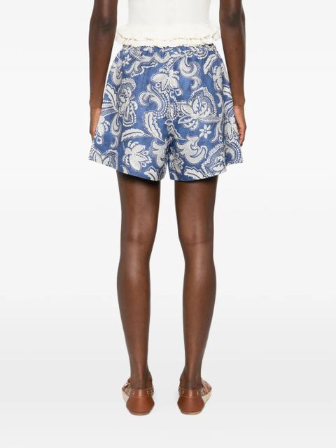 SANDRO paisley-print shorts - Blue