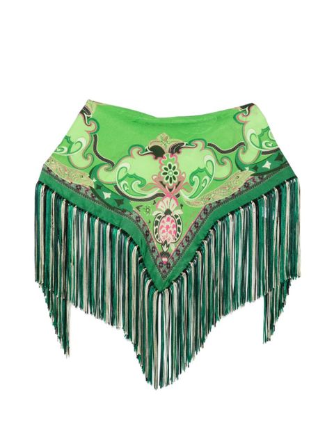 ETRO fringe scarf - Green - zdjęcie produktu nr 1