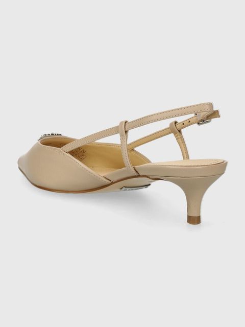 Guess szpilki skórzane JESSON kolor beżowy FLPJES LEA05