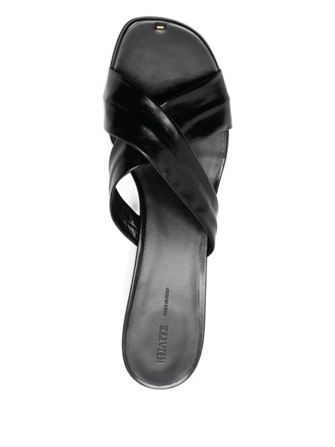 KHAITE 55mm Liria criss-cross sandals - Black