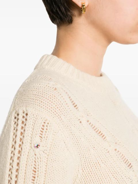 Zadig&Voltaire Morley cable-knit jumper - Neutrals