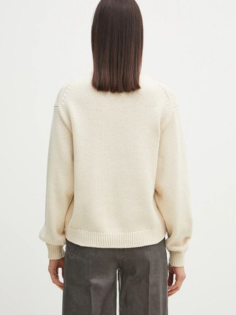 Kenzo sweter wełniany x Verdy damski kolor beżowy ciepły FF52PU4913CX.02