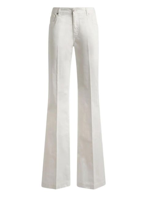 ETRO Pegaso-embroidery cotton jeans - White - zdjęcie produktu nr 1