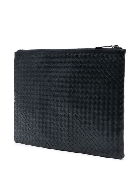 DRAGON DIFFUSION A4 leather clutch bag - Blue