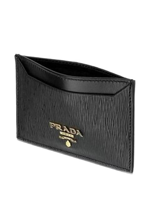 Prada Vitello Move logo-plaque calfskin wallet - Black