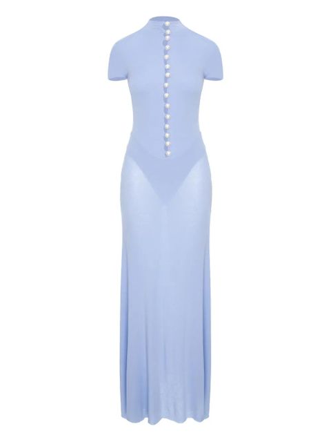 MANURÍ pearl-embellished maxi dress - Blue - zdjęcie produktu nr 1