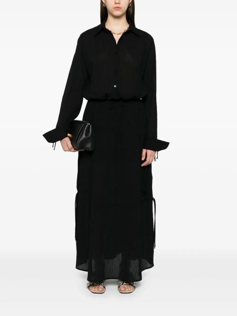 TOTEME drawstring-hem shirt - Black - zdjęcie produktu nr 2