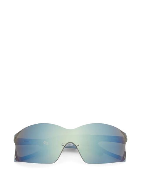 GANNI mirrored-lenses sunglasses - Blue