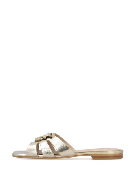 PINKO Love Birds-motif sandals - Gold