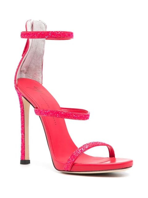 Giuseppe Zanotti Harmony glitter-detail heeled sandals - Pink - zdjęcie produktu nr 2