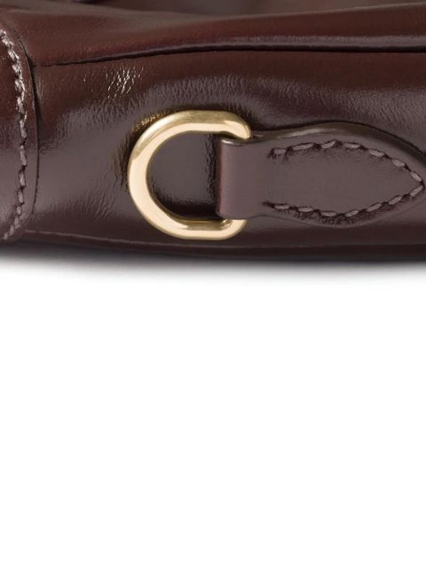 Miu Miu Ivy logo leather-lettering tote bag - Brown