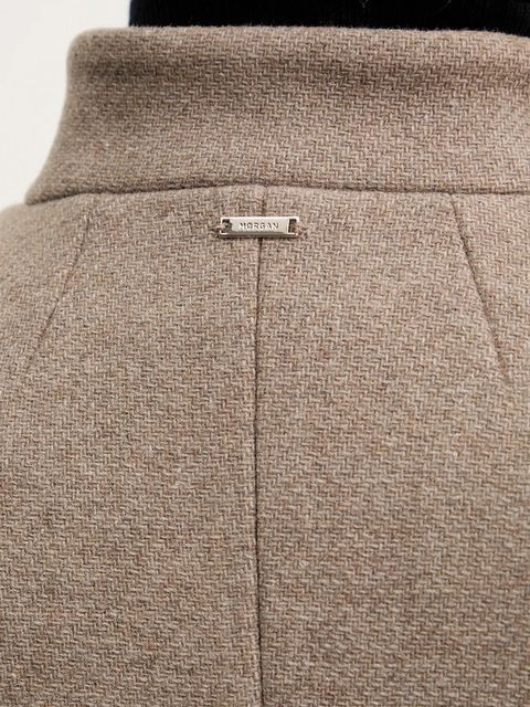 Morgan płaszcz z dodatkiem wełny kolor beżowy GUERTA