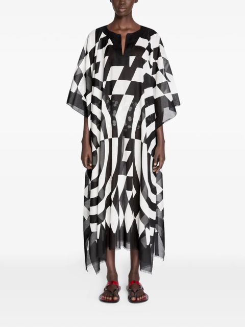DRIES VAN NOTEN loose-fit printed kaftan - White - zdjęcie produktu nr 2