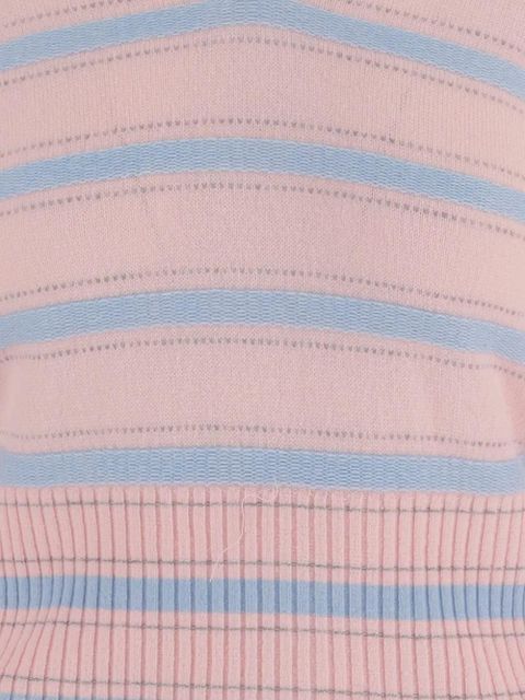 Guest In Residence Port V-neck striped sweater - Pink
