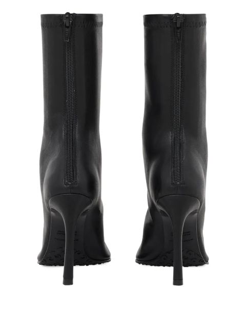 Marine Serre Ms Kiss smooth-leather boots - Black