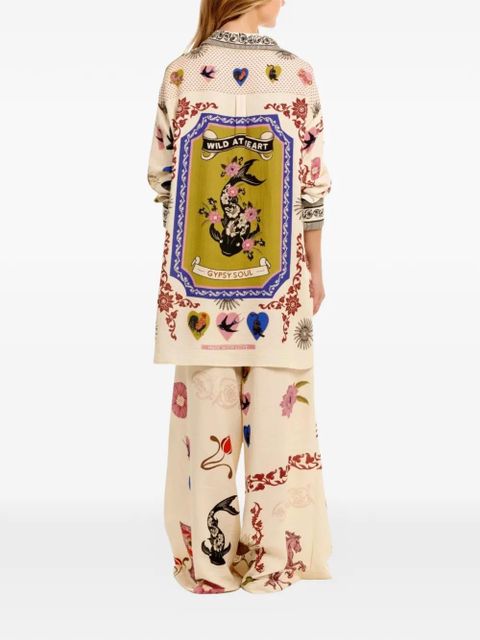 Agua By Agua Bendita Winter Matches printed trousers - Neutrals