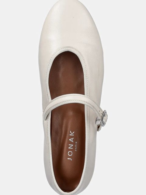 Jonak baleriny skórzane DEESSE kolor beżowy 3600205