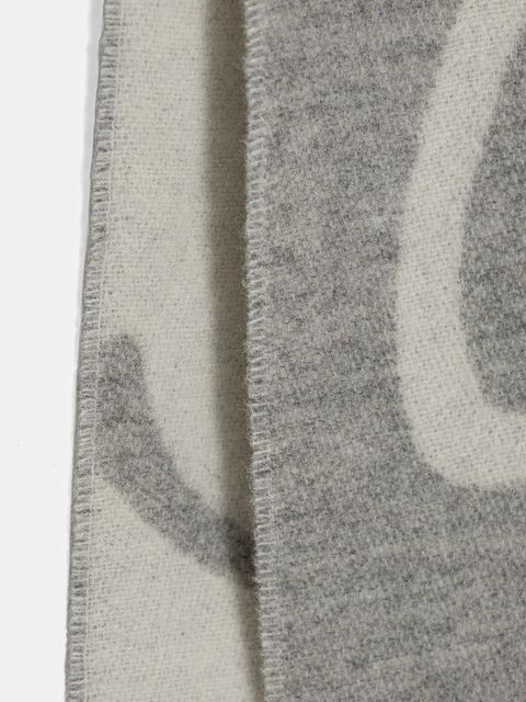 HUGO szalik wełniany Byanca_40*180 kolor szary wzorzysty 50524789