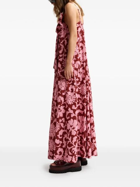 Essentiel Antwerp floral-print bow-detail dress - Red