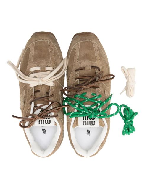 Miu Miu x New Balance 530 SL suede sneakers - Neutrals