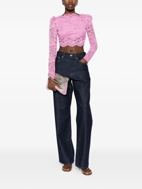 Rabanne lace boat-neck top - Pink - zdjęcie produktu nr 2