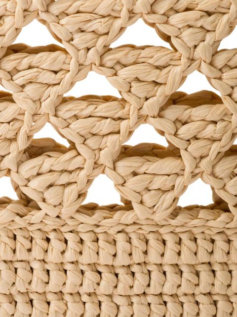 Prada woven crochet tote bag - Neutrals