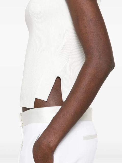 Victoria Beckham ribbed tank top - White