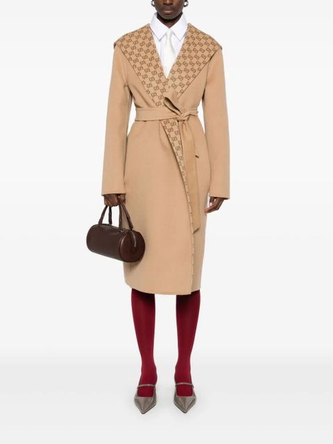 Gucci reversible GG coat - Brown