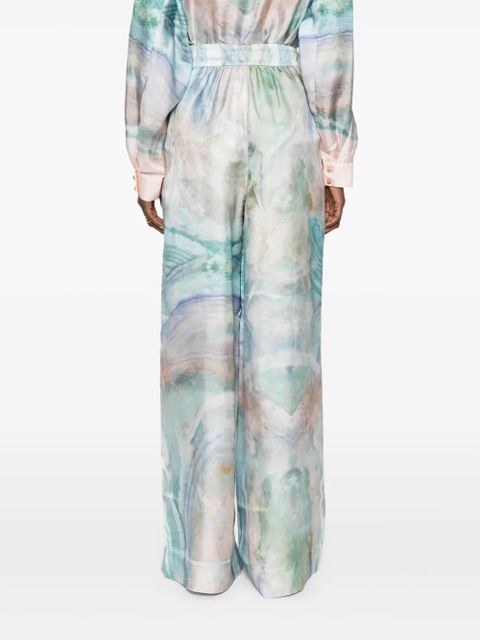 ZIMMERMANN The Illuminate wide-leg trousers - Blue - zdjęcie produktu nr 2
